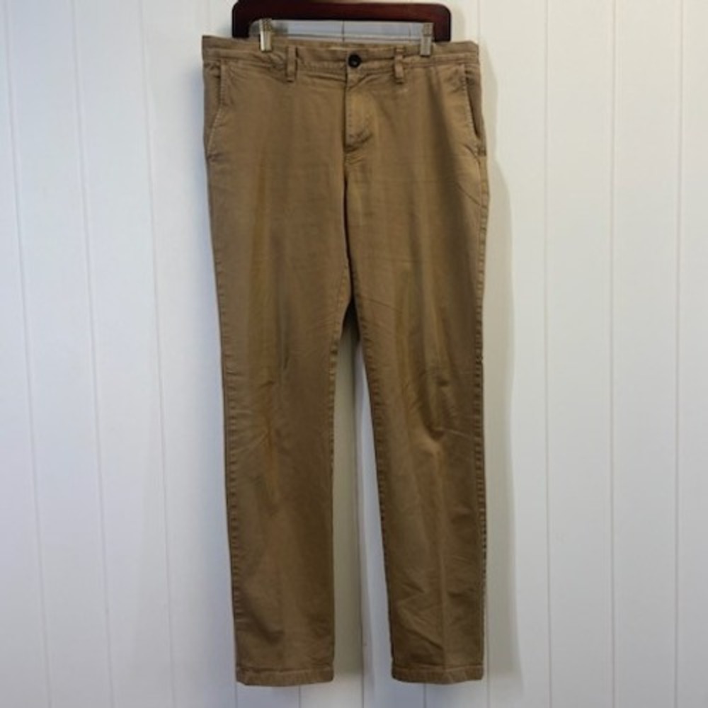 The Rail Preppy Slim Chino Pants Mens 33W Tan Khaki Minimalist Academia Smart